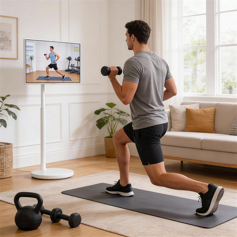 Portable smart TV for fitness and content viewing